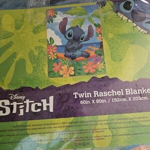 Disney Stitch Green and Purple Blanket